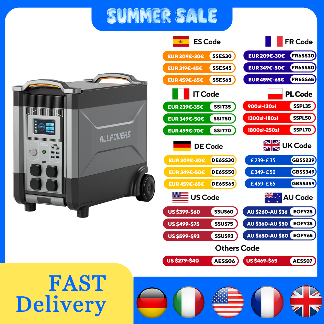 Usb Charger Dynamo - ALLPOWERS R4000 Expandable Portable Power Station