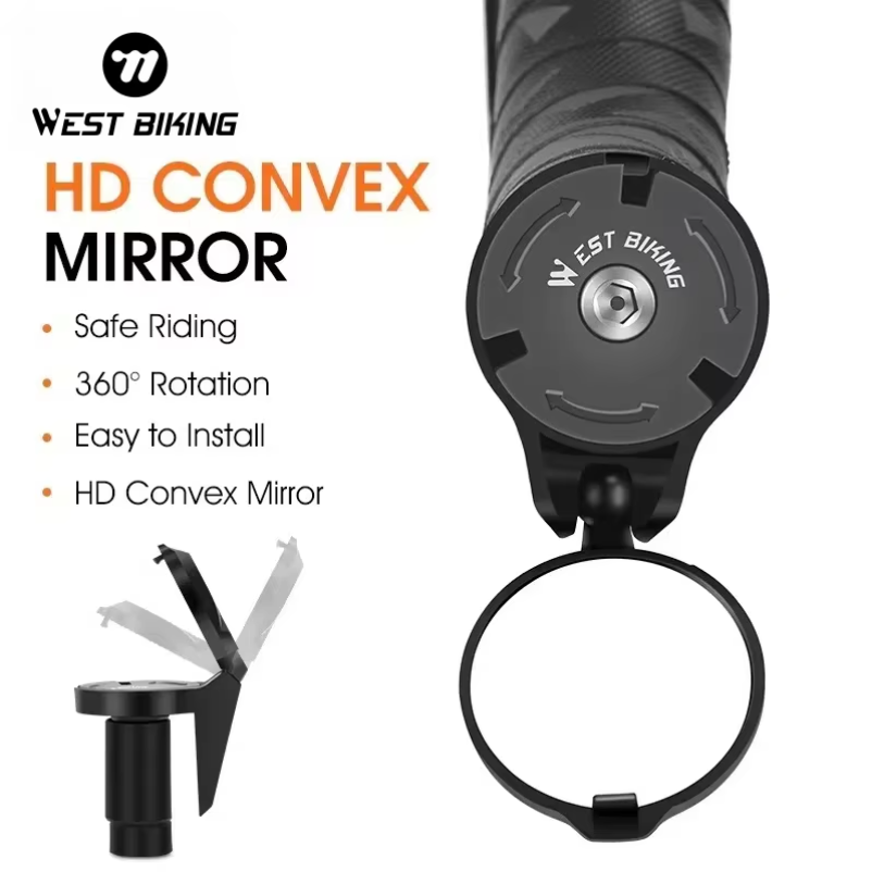 Mirror Handlebar Convex - WEST BIKING Bike Rearview Mirror Universal