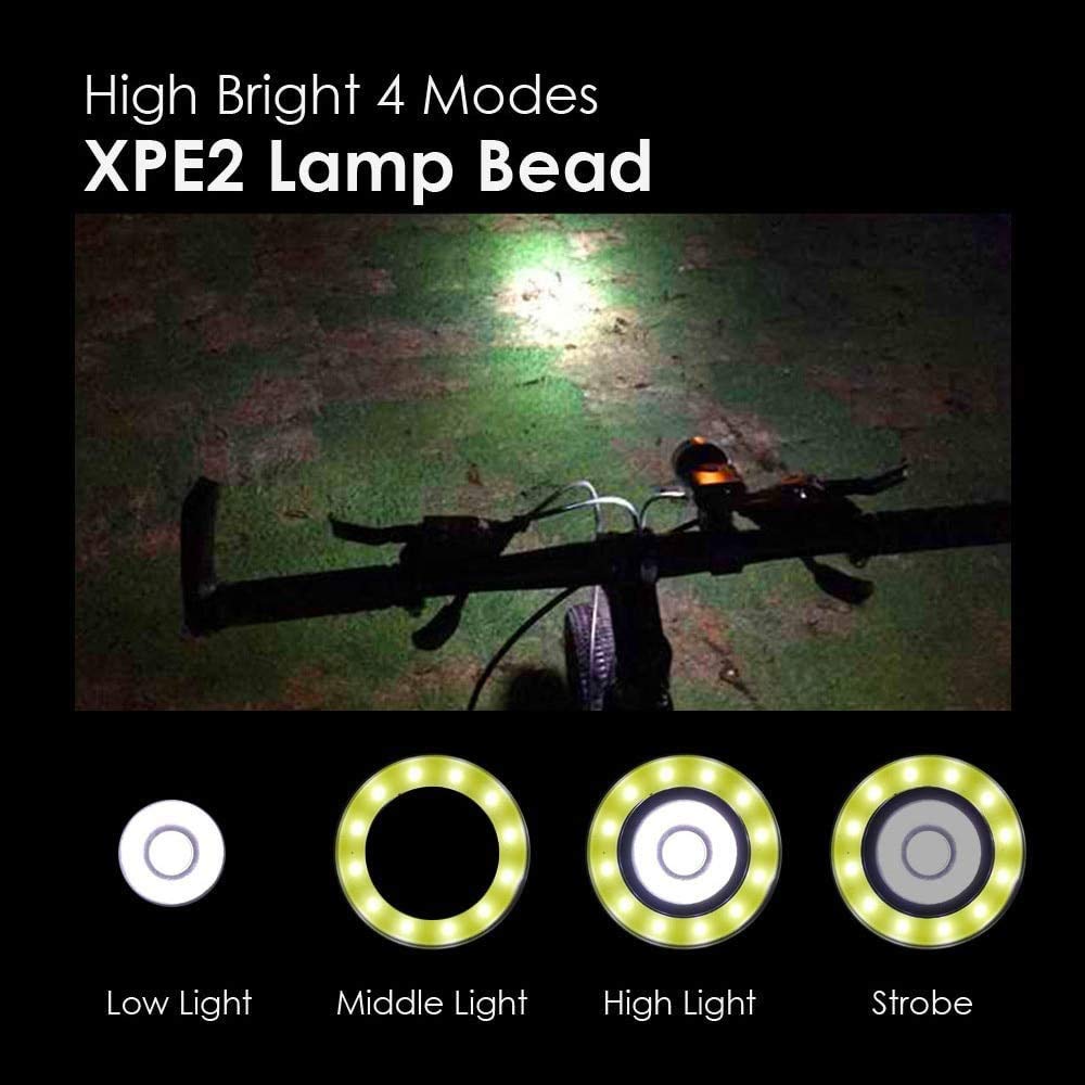 Waterproof Cycling Commute - LED Waterproof Rechargeable Bike Light Set