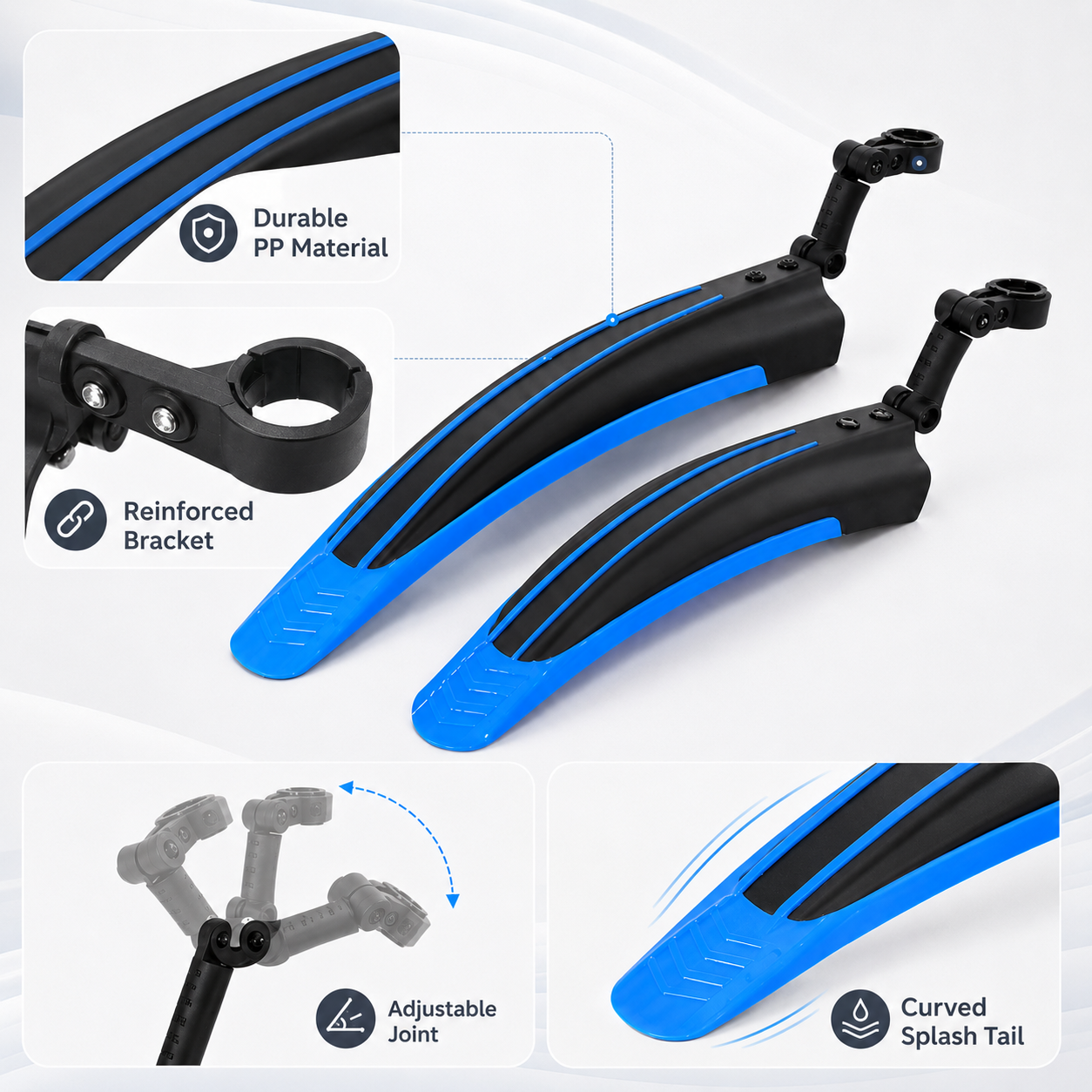 PINMOAP 2PCS Bicycle Mudguard  - Cycling Commute Rain avis et prix