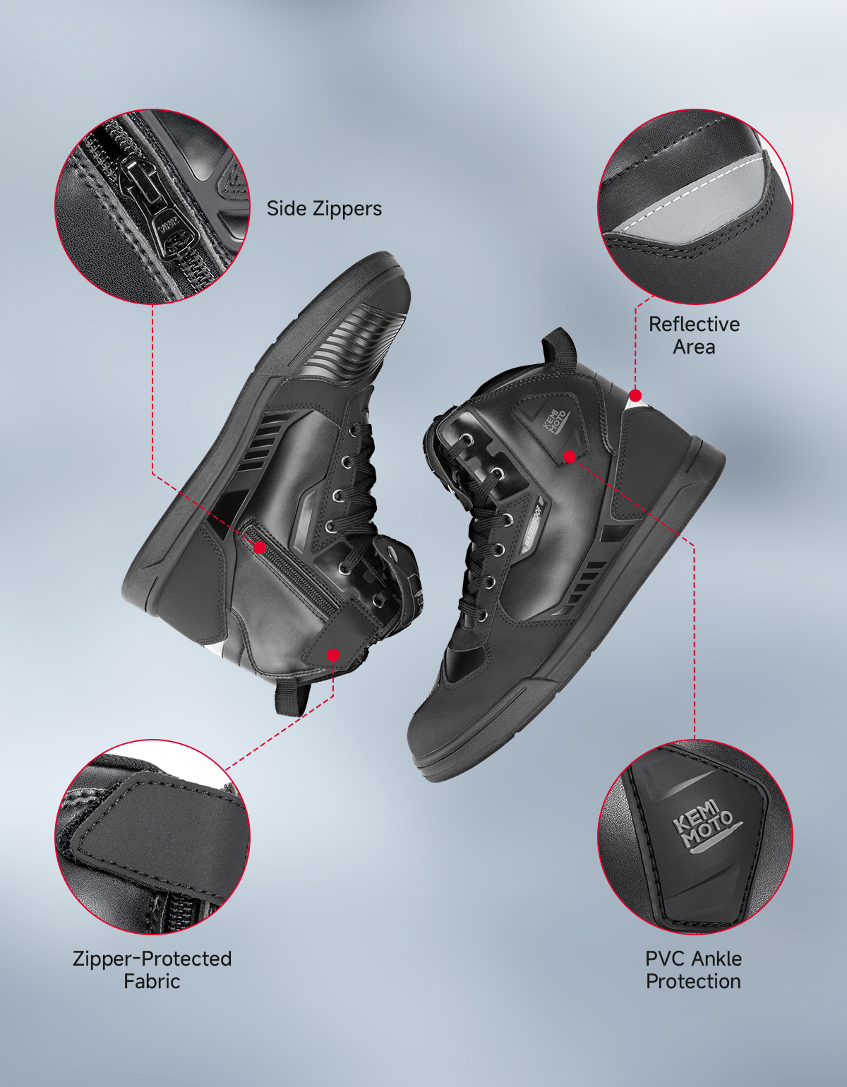 KEMIMOTO Men's Motorcycle Ridi - Cycling Shoes For Commute avis et prix