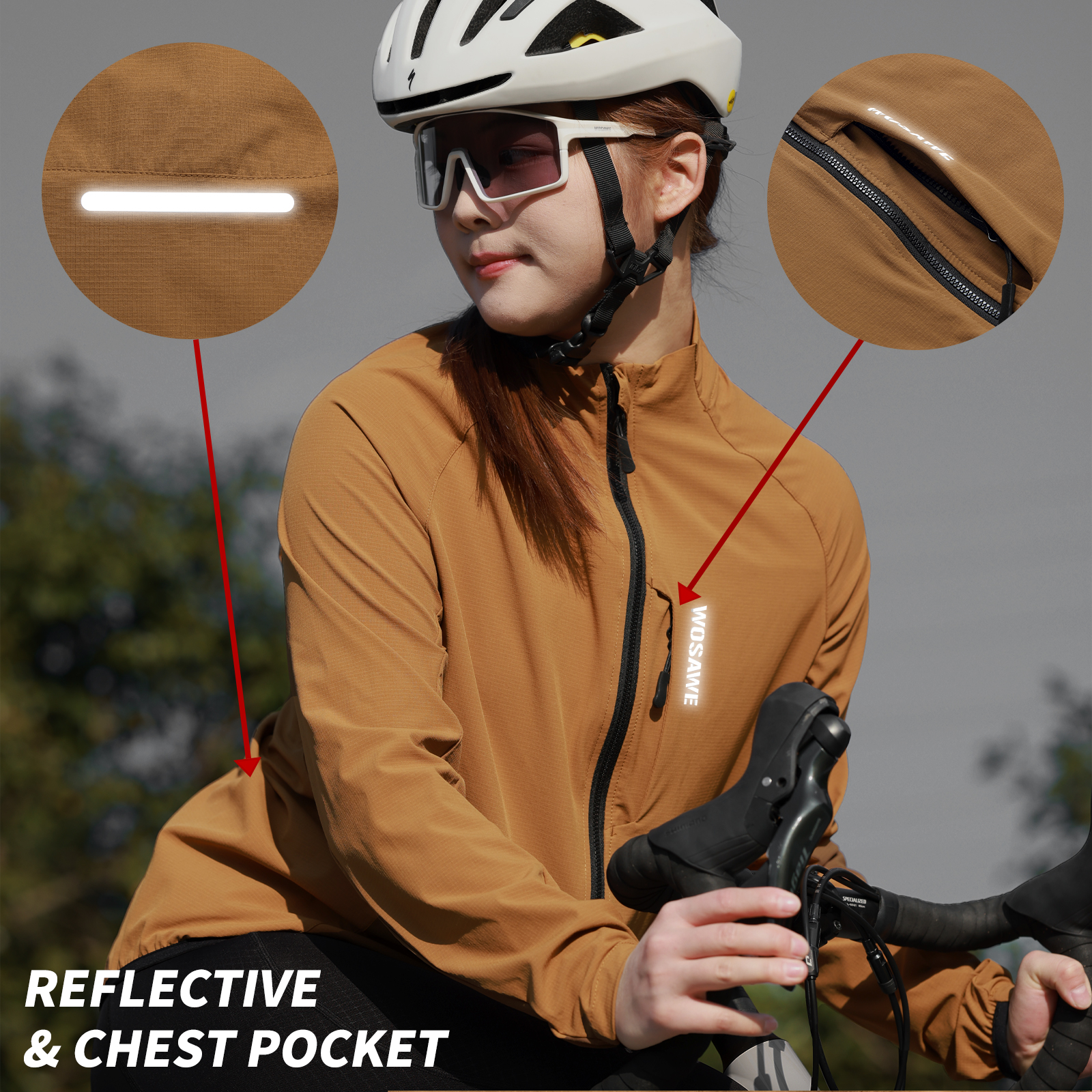 WOSAWE Cycling Windbreaker Uni - Cycling Commuter Jacket avis et prix