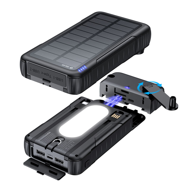 Hand Crank Solar Power Bank Ou - Usb Charger Dynamo avis et prix