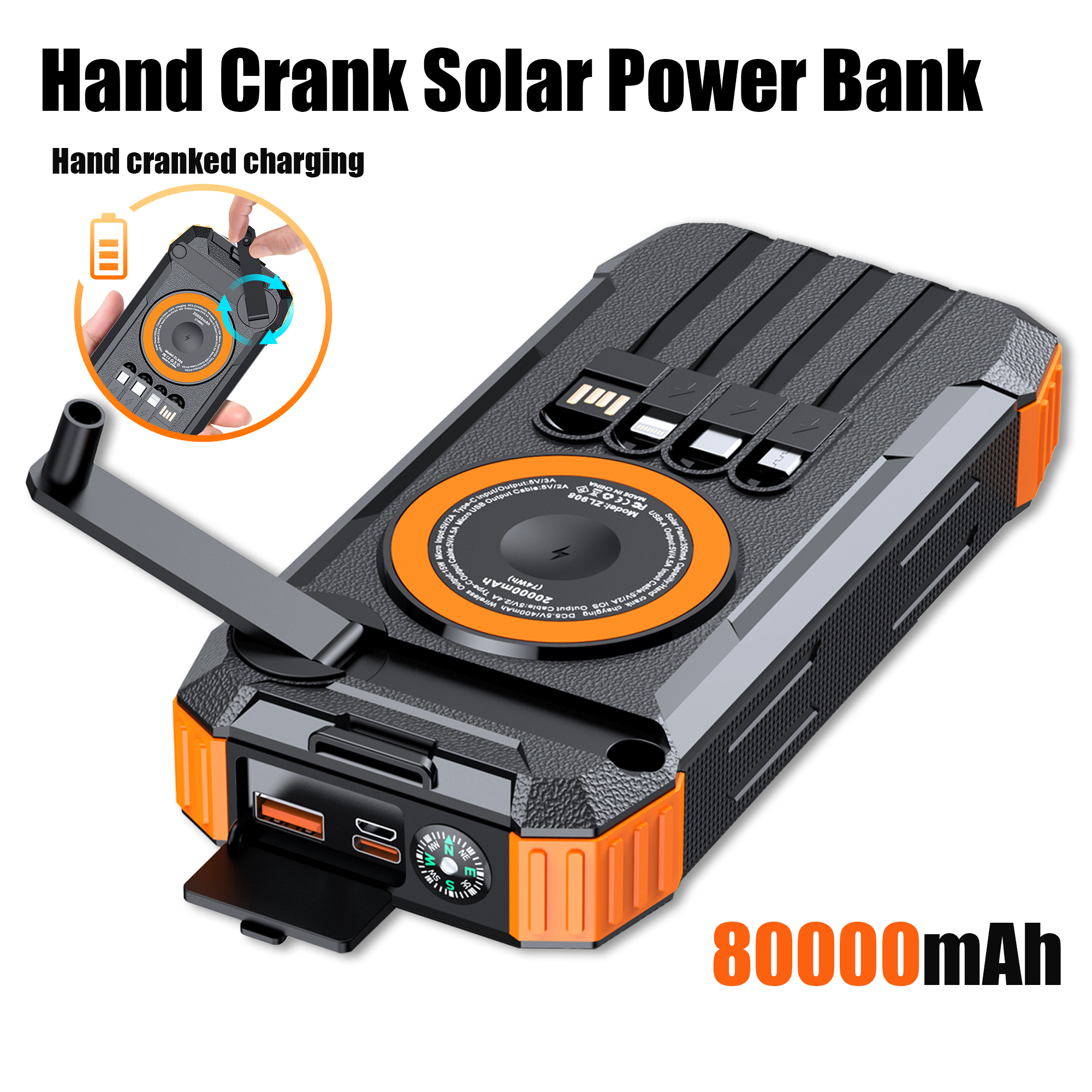 2026 NEW Solar Power Bank 8000 - Usb Charger Dynamo avis et prix