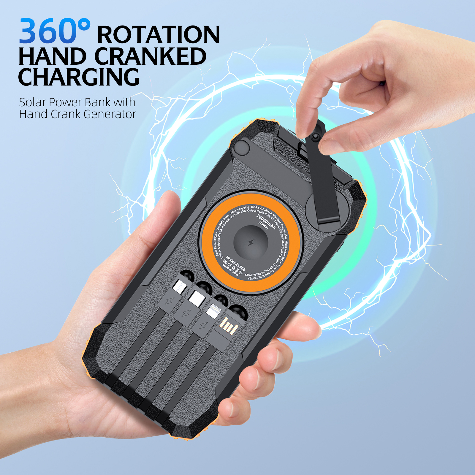 2026 NEW Solar Power Bank 8000 - Usb Charger Dynamo avis et prix