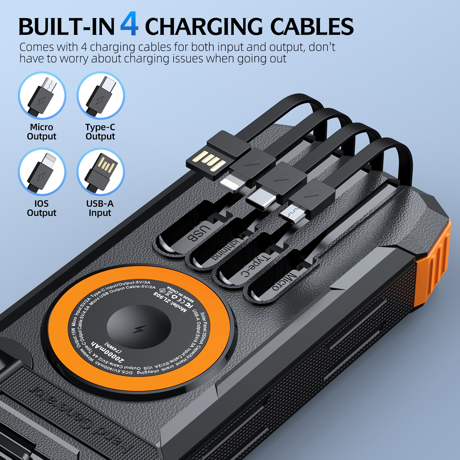 2026 NEW Solar Power Bank 8000 - Usb Charger Dynamo avis et prix