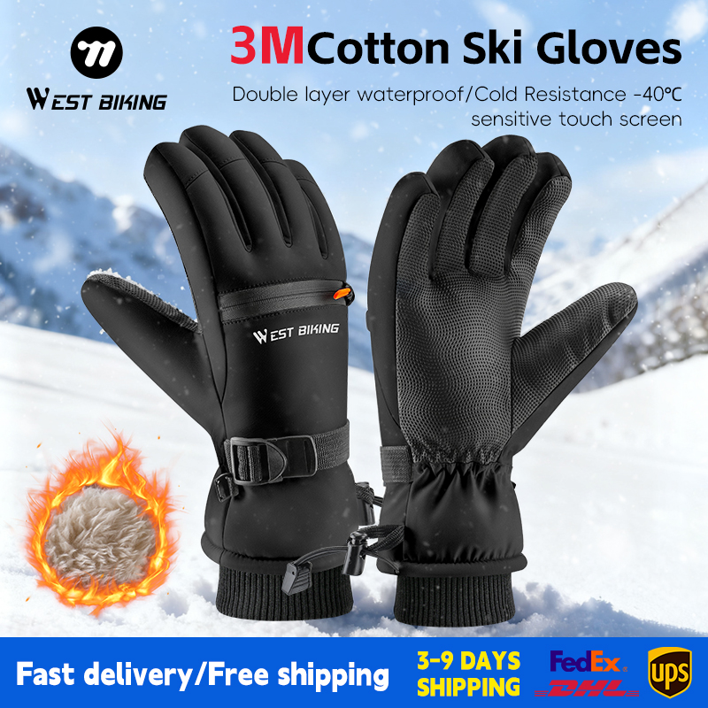 WEST BIKING 3M Cotton Ski Glov - Winter Cycling Commute Gear avis et prix