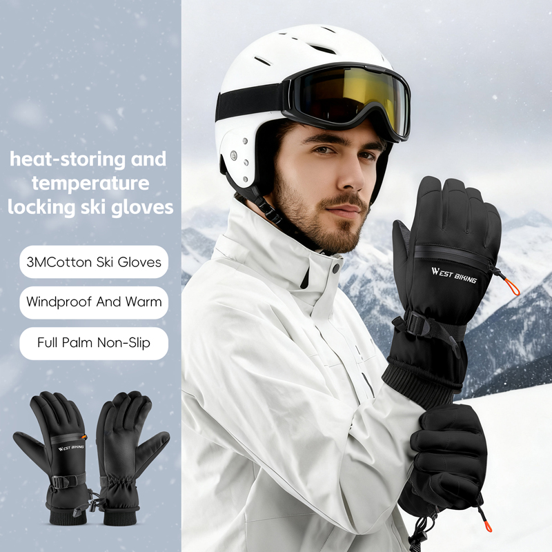 WEST BIKING 3M Cotton Ski Glov - Winter Cycling Commute Gear avis et prix