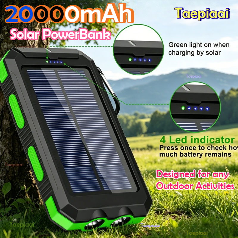 20000mAh  Solar Power Bank Por - Usb Charger Dynamo avis et prix