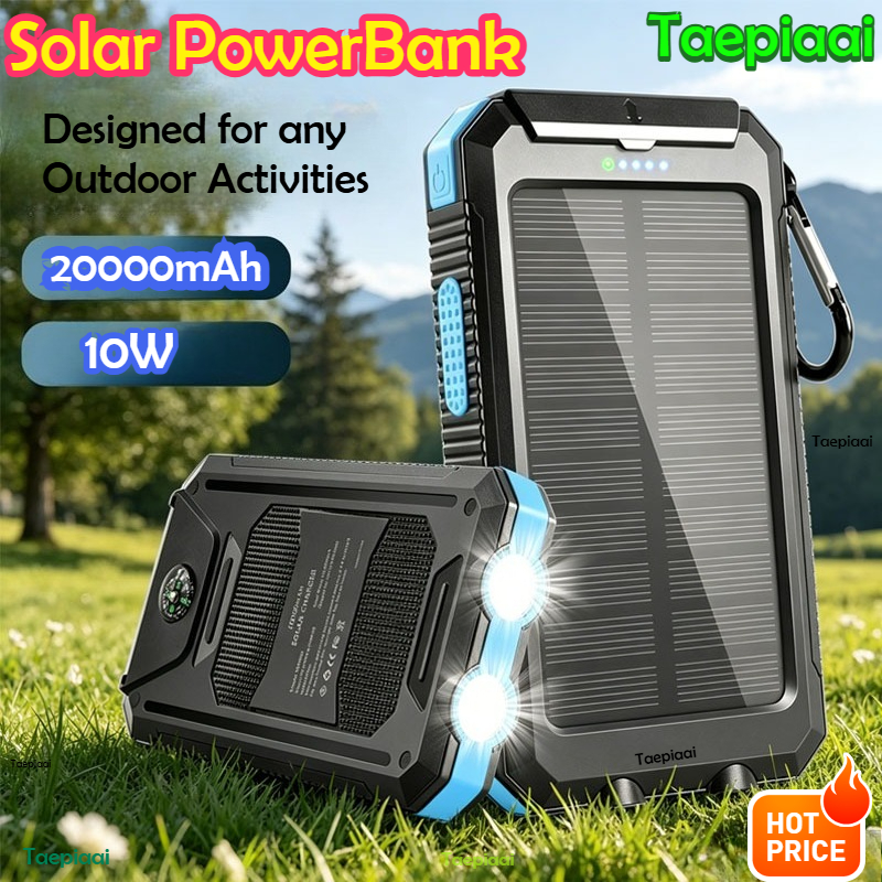 20000mAh  Solar Power Bank Por - Usb Charger Dynamo avis et prix