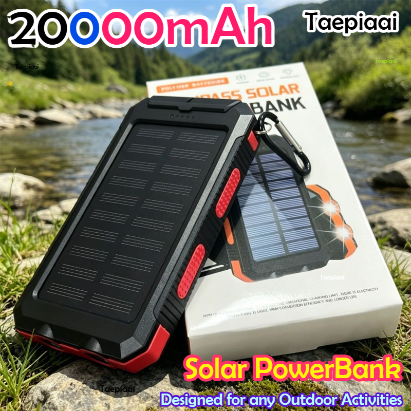 20000mAh  Solar Power Bank Por - Usb Charger Dynamo avis et prix