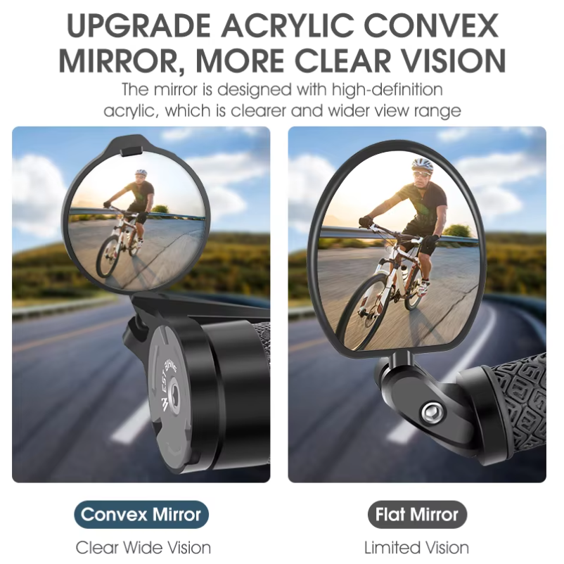 WEST BIKING Bike Rearview Mirr - Mirror Handlebar Convex avis et prix