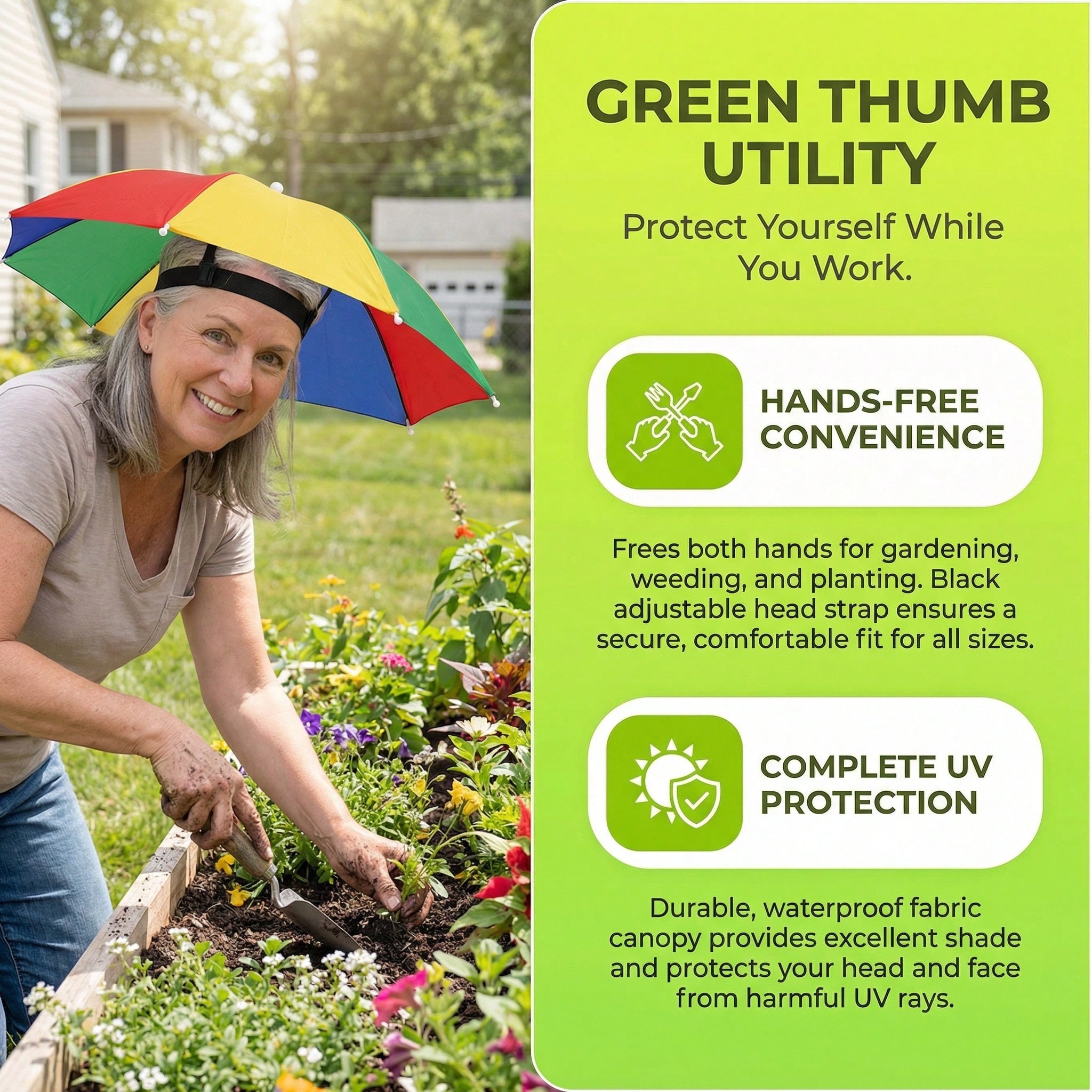 Hands Free Head Wear Umbrella  - Cycling Commute Rain avis et prix