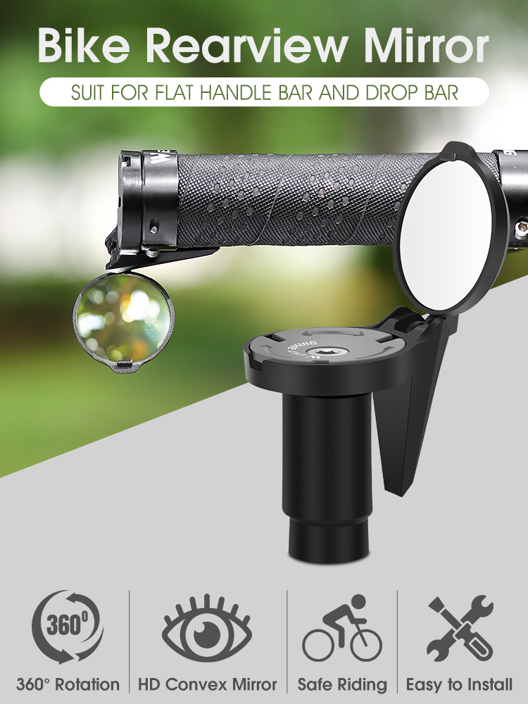2 Pcs Bar End Bike Mirror 360  - Mirror Handlebar Convex avis et prix