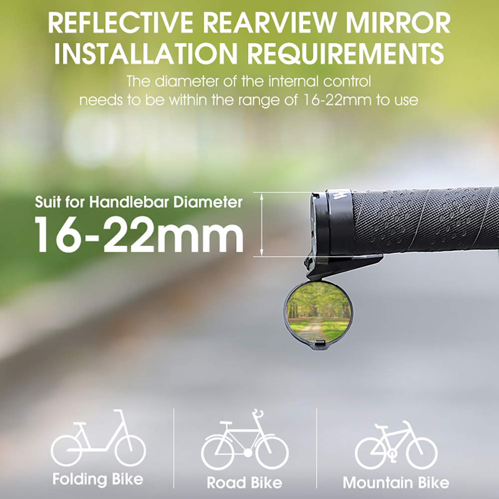 2 Pcs Bar End Bike Mirror 360  - Mirror Handlebar Convex avis et prix