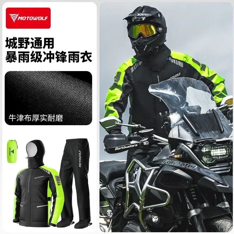 Motowolf Reflective Motorcycle - Cycling Commuter Rain Jacket avis et prix