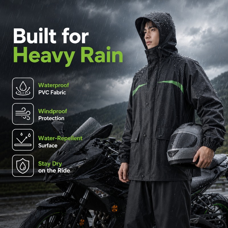 Unisex 2-Piece Waterproof Cycl - Cycling Commute Rain avis et prix
