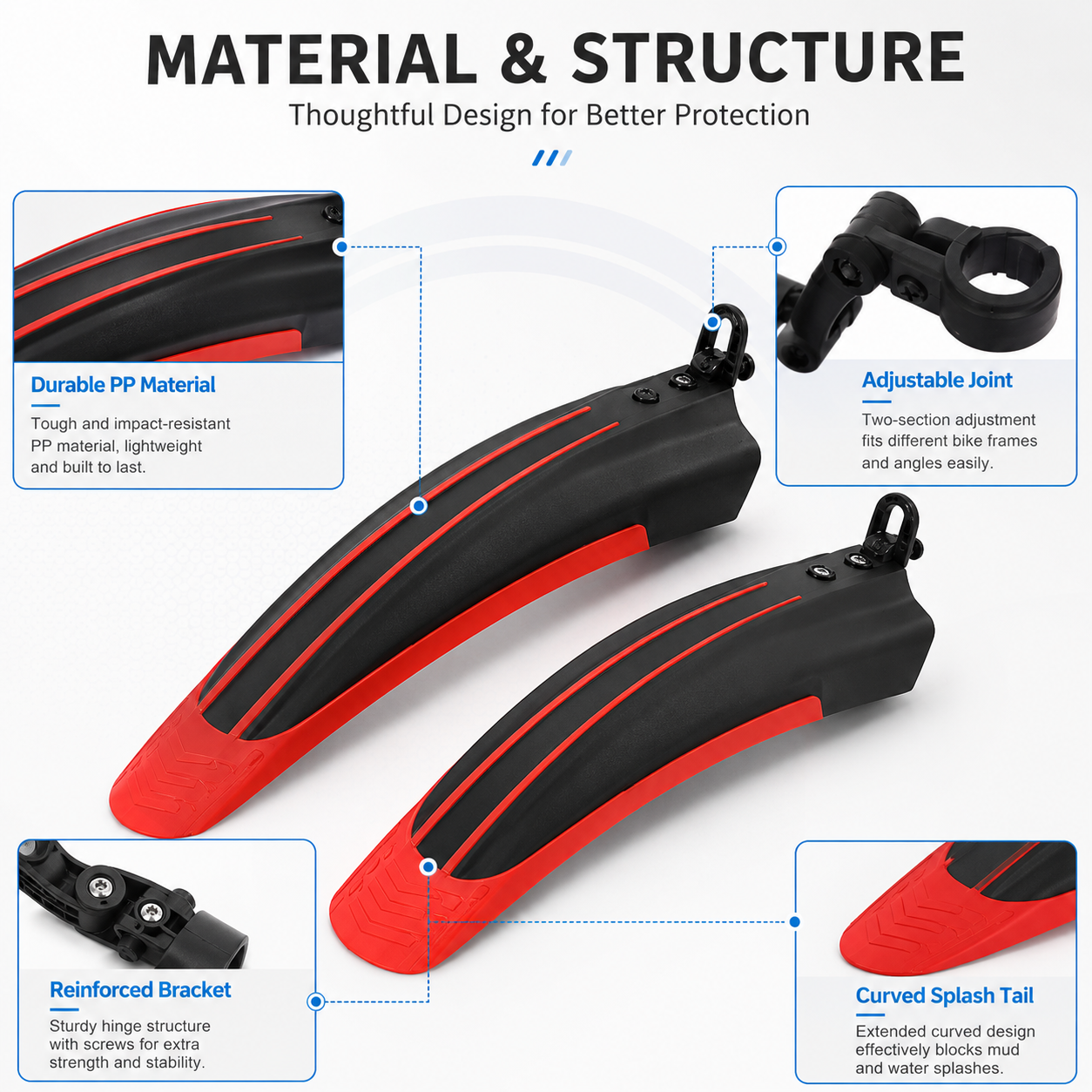 PINMOAP Mtb Road Bike Fender B - Cycling Commute Rain avis et prix
