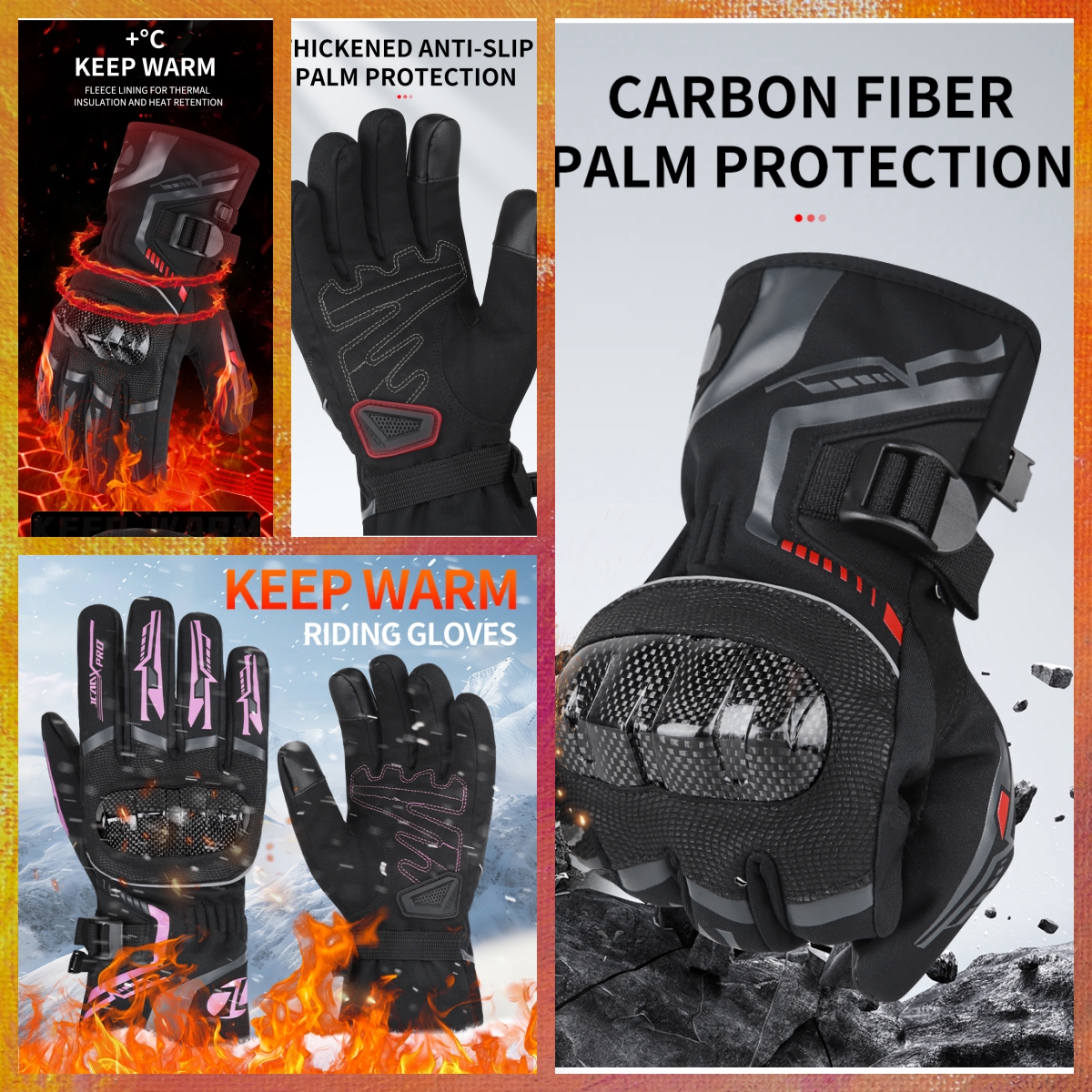 Winter Men Motorcycle Glove Gi - Waterproof Cycling Commute avis et prix