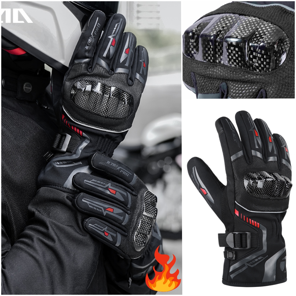 Winter Men Motorcycle Glove Gi - Waterproof Cycling Commute avis et prix