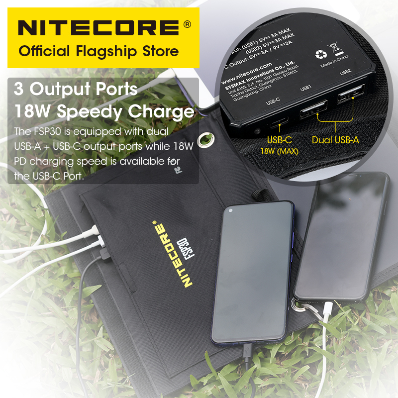 NITECORE FSP30 30W Portable So - Usb Charger Dynamo avis et prix